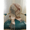 High quality hot selling pure wool plaid shawl